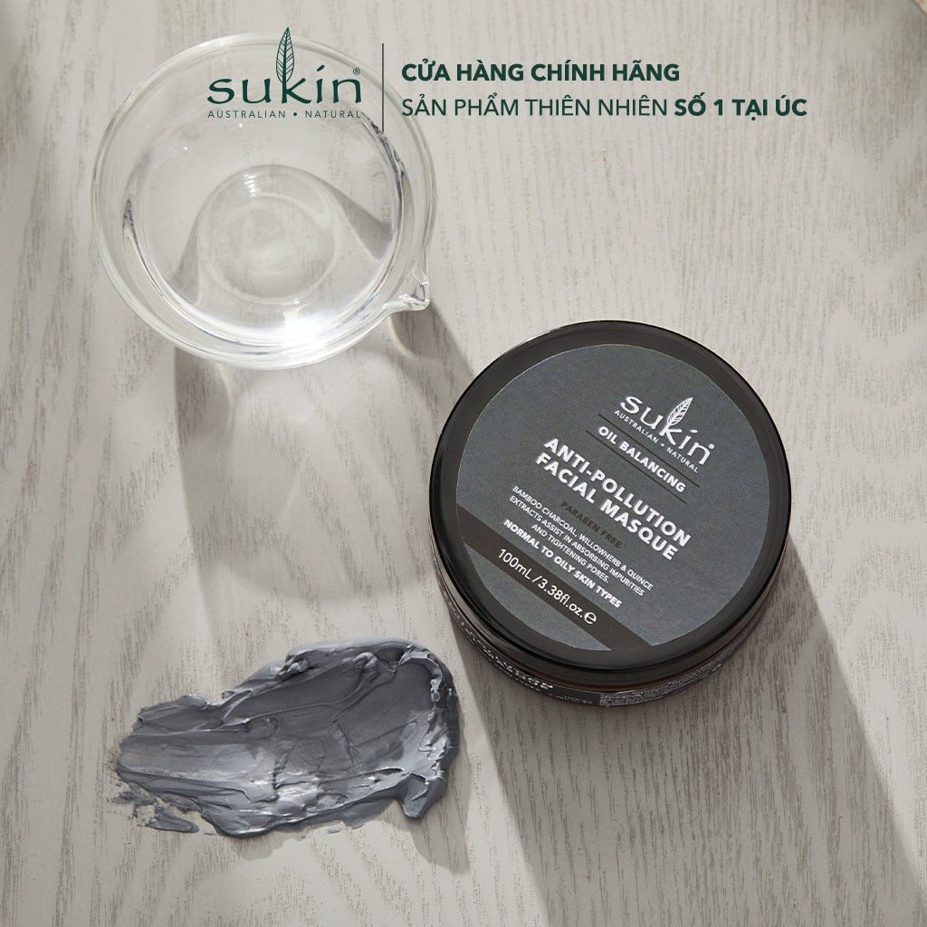 Mặt nạ cân bằng dầu than tre hoạt tính Sukin Oil Balancing Masque 100 ml