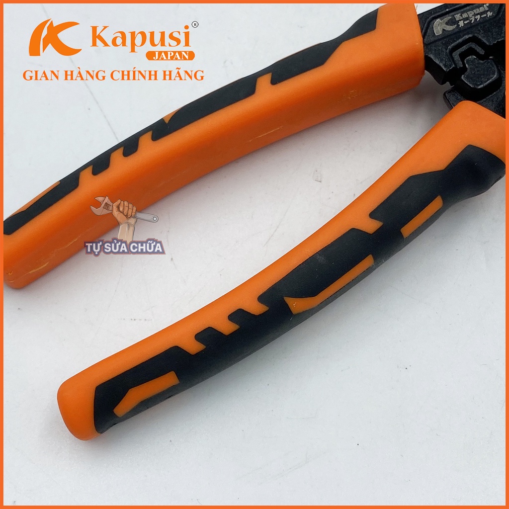 Kìm điện đa năng mẫu mới có khóa kềm chính hãng Kapusi Nhật Bản 8inch loại xịn chuyên cắt, uốn, tuốt, kẹp dây, vặn vít