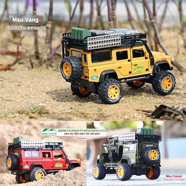 Xe Mô Hình Land Rover Defender – Off Road 4x4 Car Bằng Kim Loại – Tỷ Lệ 1:28