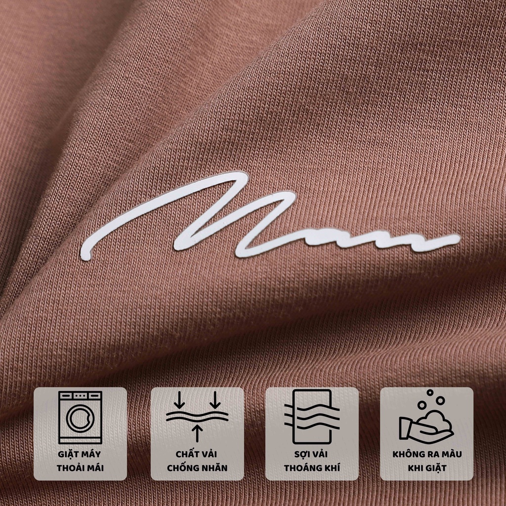 Áo thun nam tay ngắn Basic DATAMAN cổ tròn, 100% cotton co giãn 4 chiều, thoáng mát, in logo ngực - TCT22-02