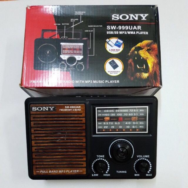 [Bảo Hành Đổi Mới] Đài Sony Radio Thẻ nhớ, USB, FM SW-999 giao hàng hỏa tốc