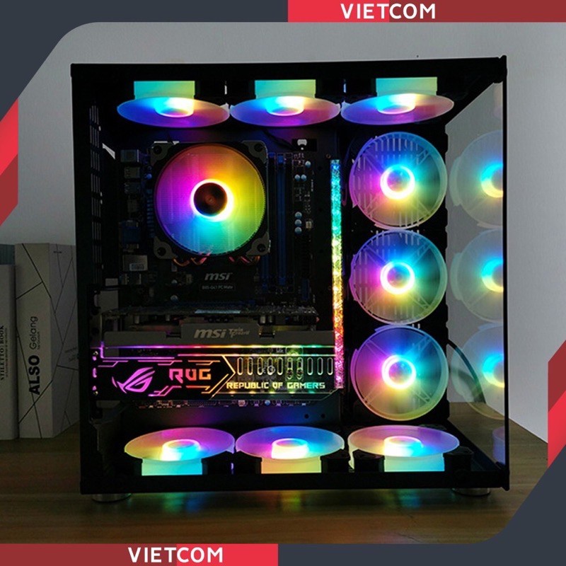 Fan Case Coolmoon Y1 -Led RGB Đồng Bộ HUB Côlmoon