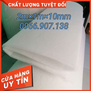 Bông lọc nước bể cá, hồ cá, hồ thủy sinh & Bông gòn lọc nước sinh hoạt dày 10mm × 1m × 2m - Hàng loại 1