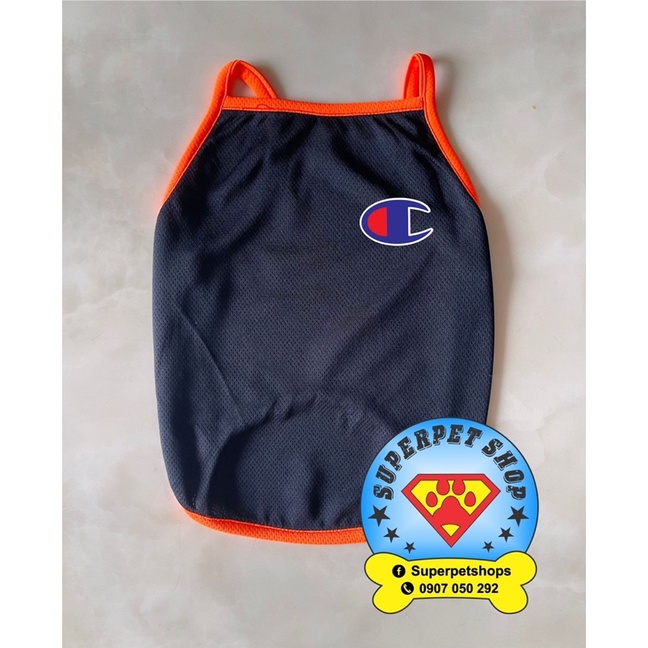 ÁO HAI DÂY THÚ CƯNG LOGO CHAMPION SIÊU XINH CHO BÉ GÁI GIÁ RẺ NHẤT
