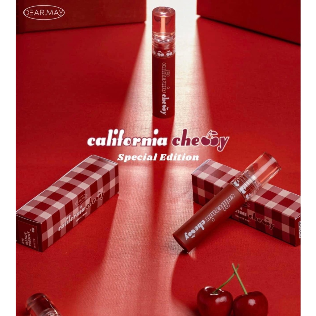 Son Kem Lì, Lên Màu Chuẩn Dearmay California Cherry Velvet Tint