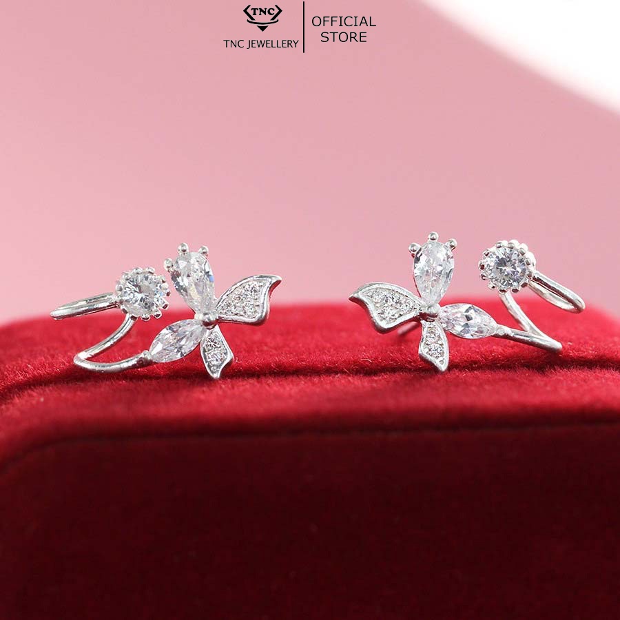 Bông Tai Bạc Nữ 995 Cao Cấp Hồ Điệp -Trang Sức TNC JEWELLERY