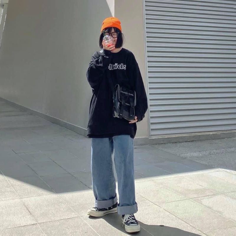 Áo nỉ sweater unisex bigsize form rộng coolkid