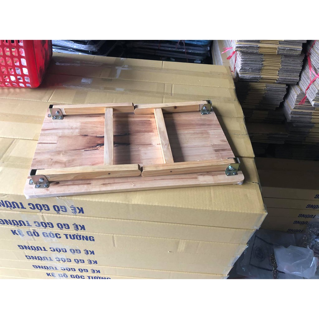 Bàn học sinh xếp gọn chân gỗ ốp sắt ☀️FREESHIP ☀️  40x60x28 cm | BigBuy360 - bigbuy360.vn