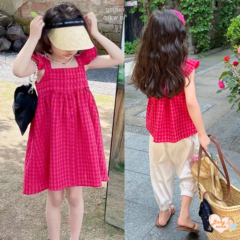 Đầm Không Tay Hở Lưng Màu Sắc Trơn Dành Cho Bé Gái 3-8 Tuổi