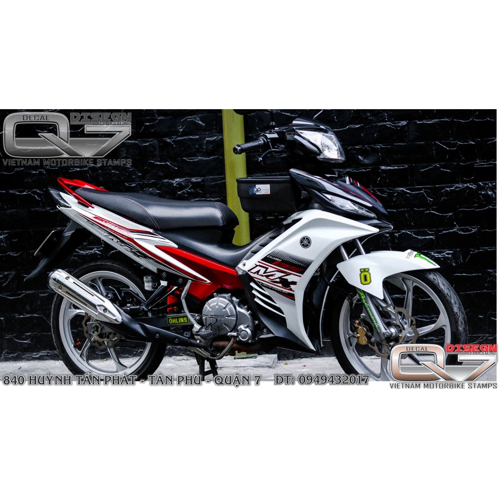 TEM RỜI EXCITER 2011 MX TRẮNG ĐỎ ĐEN