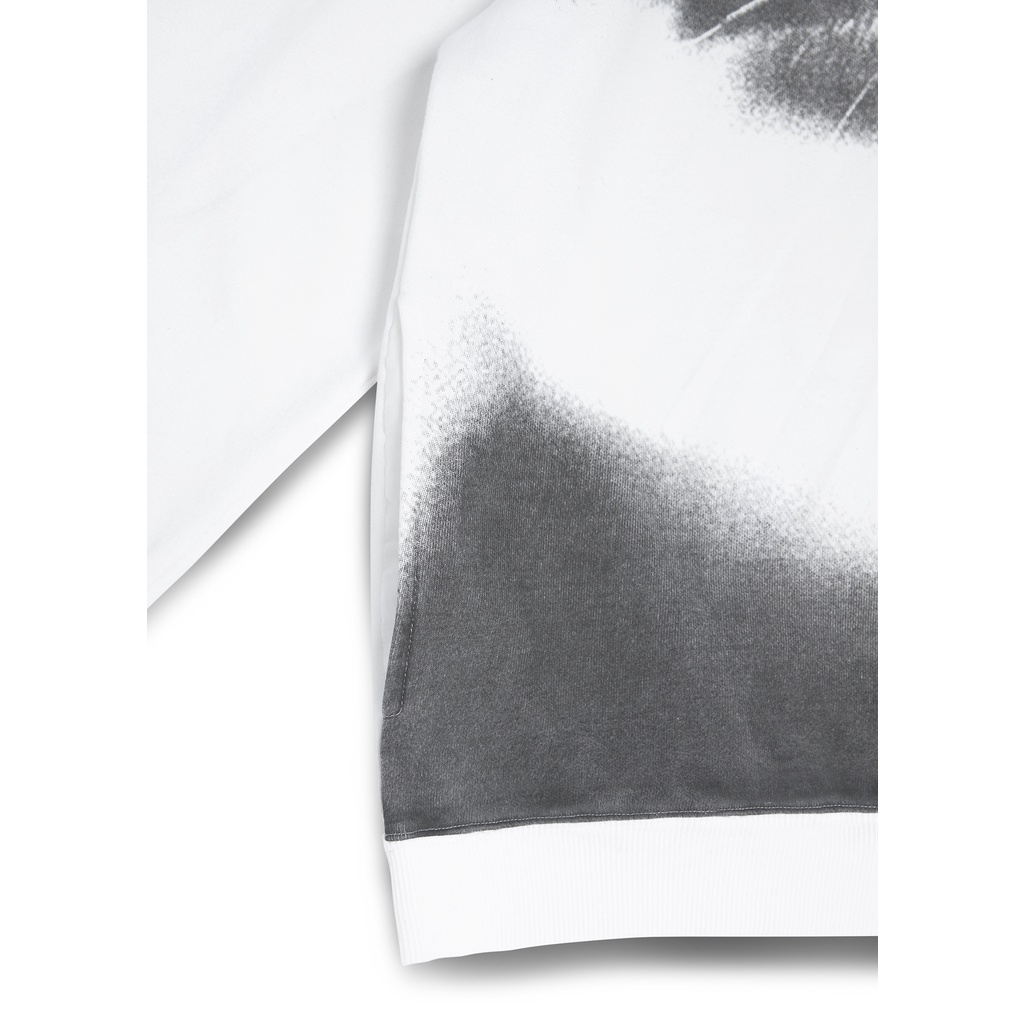 Áo hoodie 'GOLDIE EYES' 100% nỉ French Terry 440gsm màu trắng