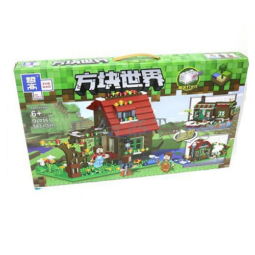 Lego My World Minecraft lắp ghép ngôi nhà sáng tạo (583 CHI TIẾT) Zhegao QL0561