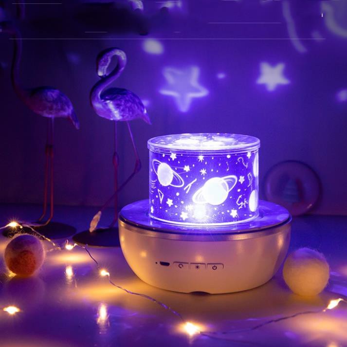 Đèn Ngủ Chiếu Sao 3D Tự Xoay, Cổ Tích, Đại Dương, Sinh Nhật Đèn LED Lãng Mạn