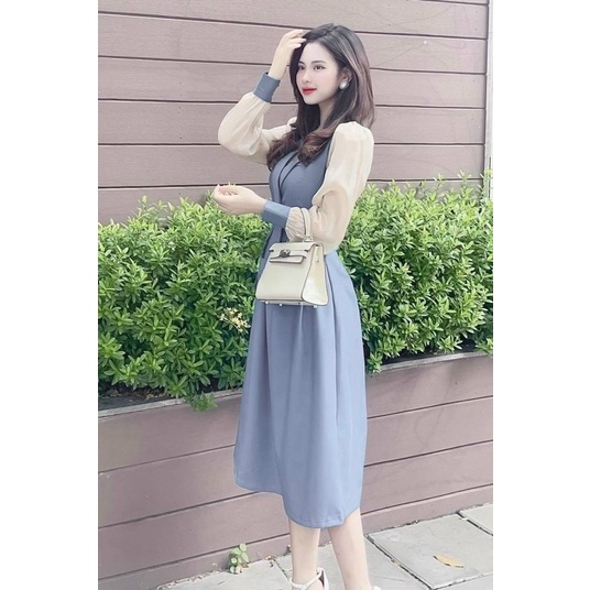 Đầm xoè công sở vest sang trọng hiện đại