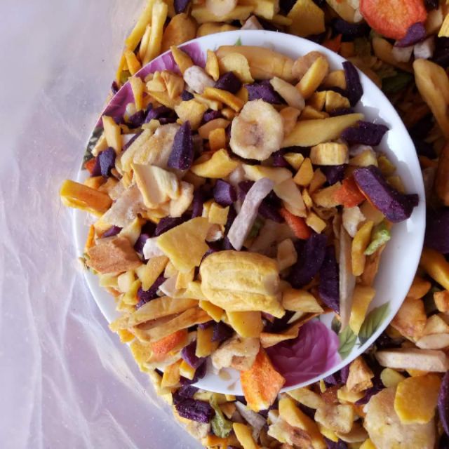 Trái cây sấy hàng vỡ 500gr Hoa quả sấy giòn