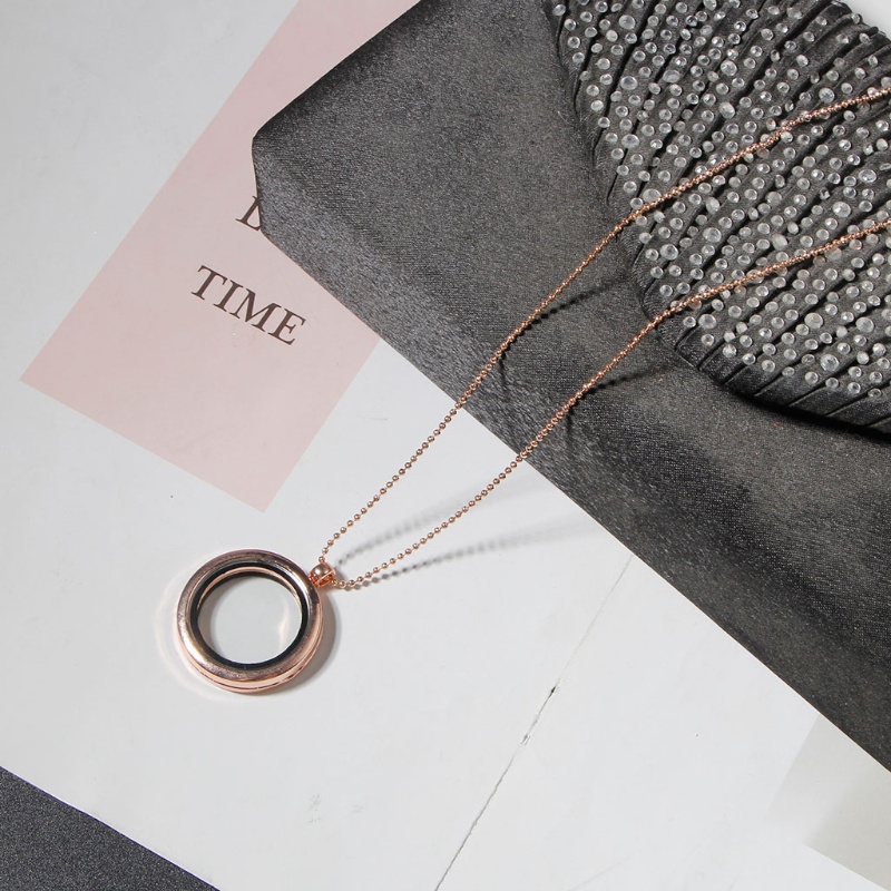 Vòng cổ Mặt Tròn Có Nam Châm Từ Tính Thiết Kế Tinh Tế Cho Nữ