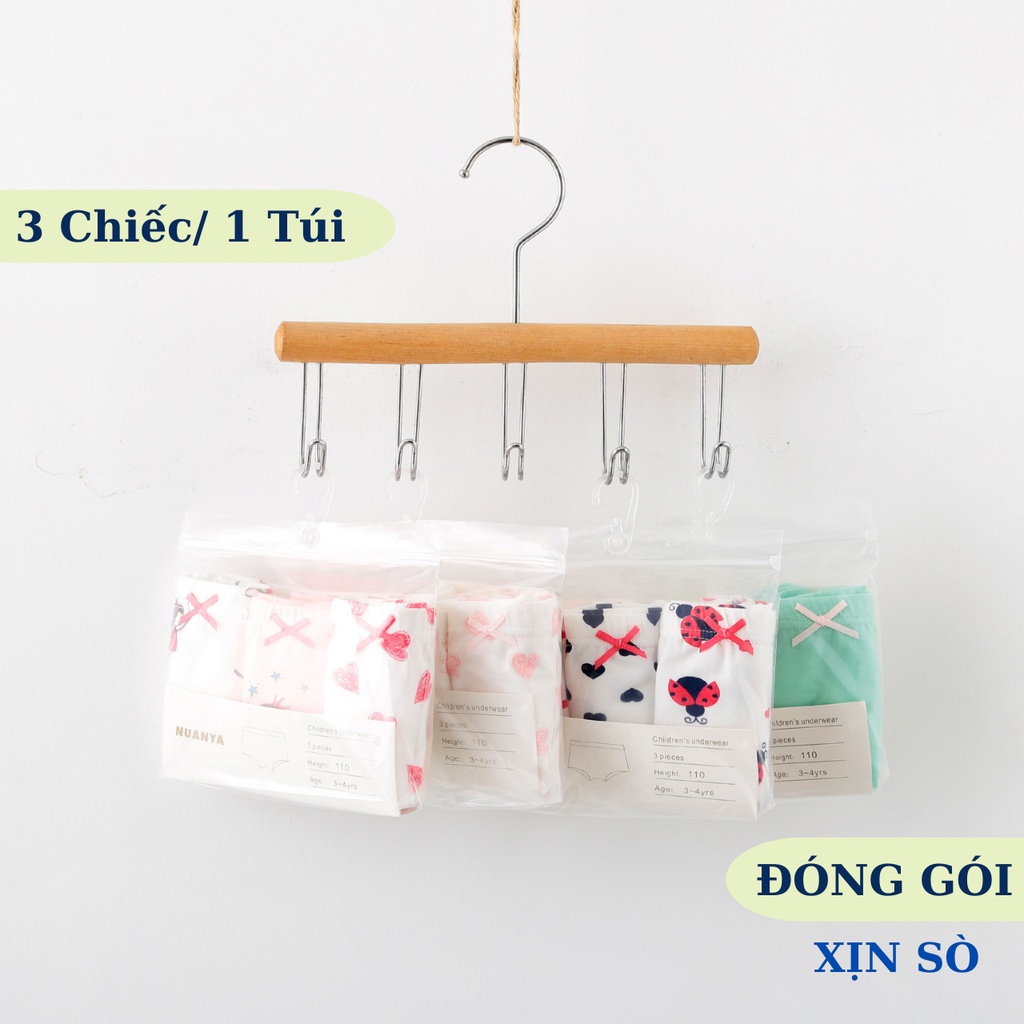 Quần Lót Bé Gái Goldkids312 Quần Chip Bé Gái Set3 Chiếc Cotton Cao Cấp Kháng khuẩn Bảo Vệ Vùng Kín Bé