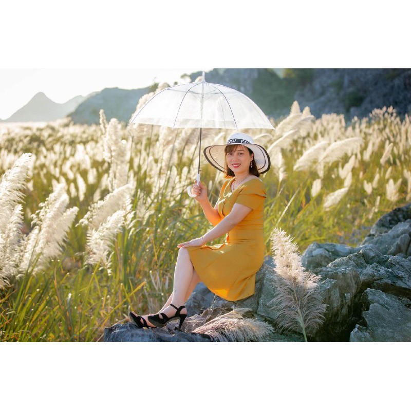 [ xả kho ] MiD Đầm vàng sơmi quý phái V1127 Mie Design {ảnh thật shop tự chụp}