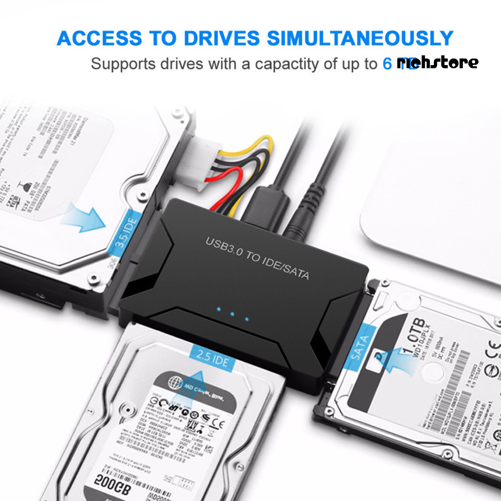 Đầu Chuyển Đổi Usb 3.0 Sang Sata / Ide Cho Ổ Cứng 2.5 / 3.5 Inch | BigBuy360 - bigbuy360.vn