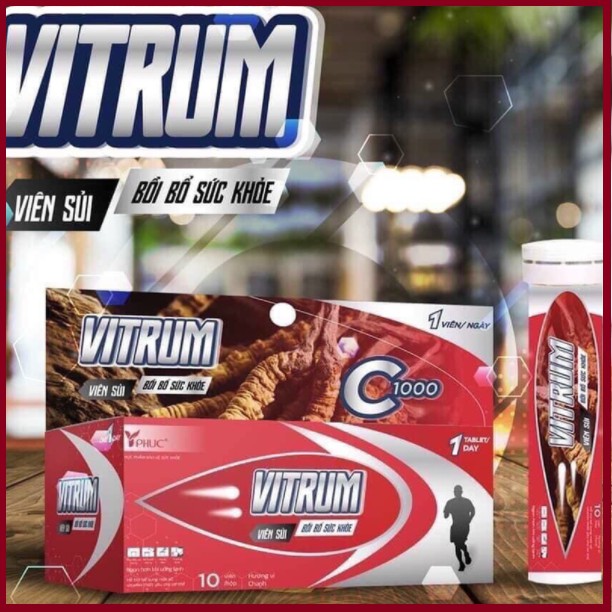 Vittrum, sủi vitamin C 1000mg, đông trùng hạ thả, tăng cường sức đề kháng