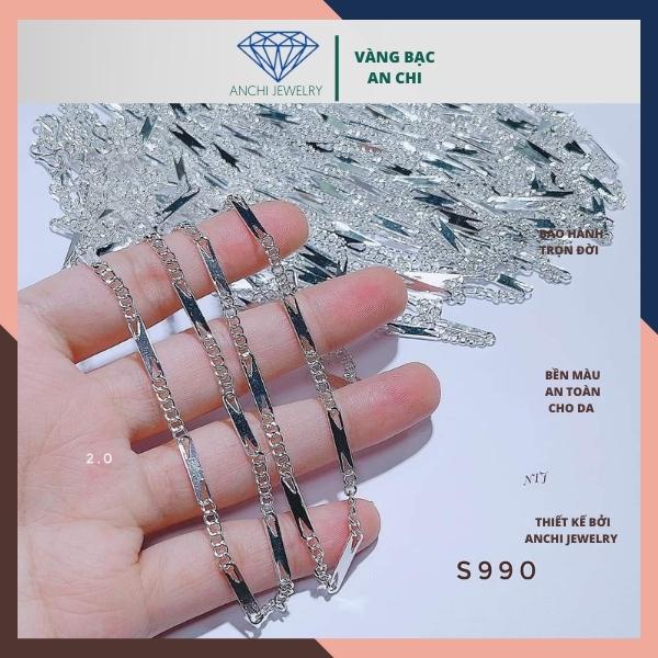 Dây chuyền ép dẹt cho bé - chuẩn bạc ta không xuống màu - Anchi jewelry