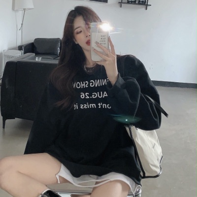 Lil Forest Áo Thun Tay Dài Cổ Tròn Dáng Rộng Kiểu Hàn Quốc Thời Trang Xuân Thu Cho Nữ Sinh | BigBuy360 - bigbuy360.vn