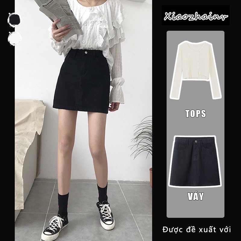 [FREESHIP] Chân Váy Kaki Cạp Cao Dáng Chữ A