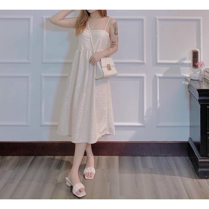 Đầm babydoll dây dáng dài
