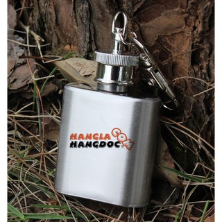 Bình inox 1oz (30ml) nhỏ gọn treo móc khóa tiện dụng & độc lạ