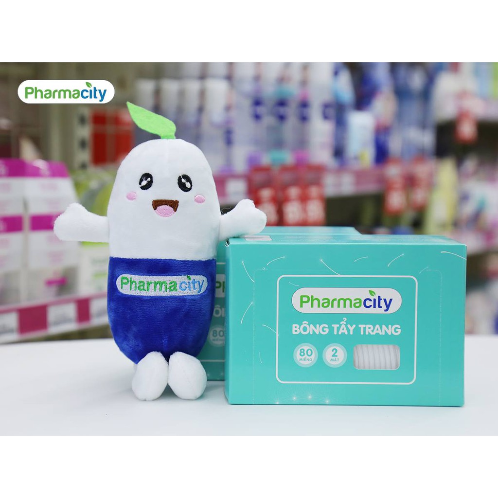 Bông tẩy trang Pharmacity đa dụng (80 miếng/hộp)