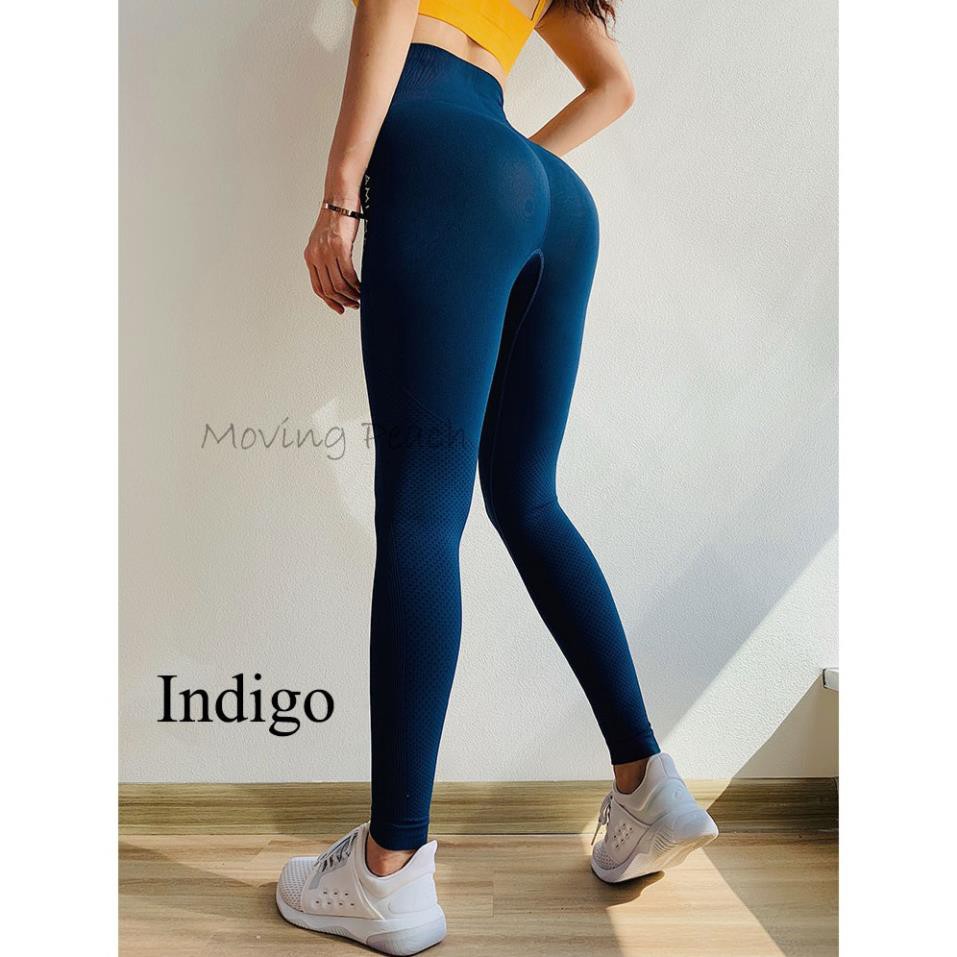 Quần legging MOVING PEACH ALT eo cao bó sát thời trang tập thể thao cho nữ 2021