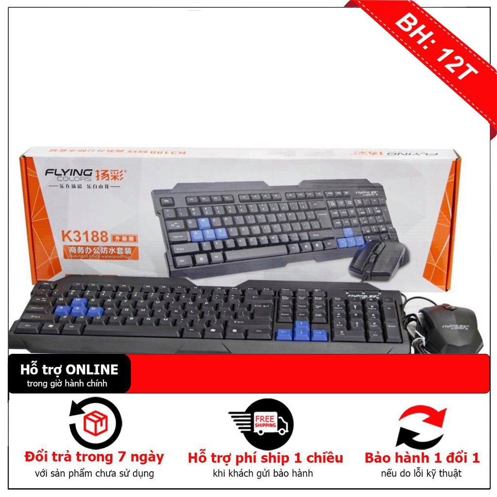 [KHUYẾN MÃI]  Combo bộ phím chuột dây văn phòng 3188 - Hàng chất lượng | BigBuy360 - bigbuy360.vn