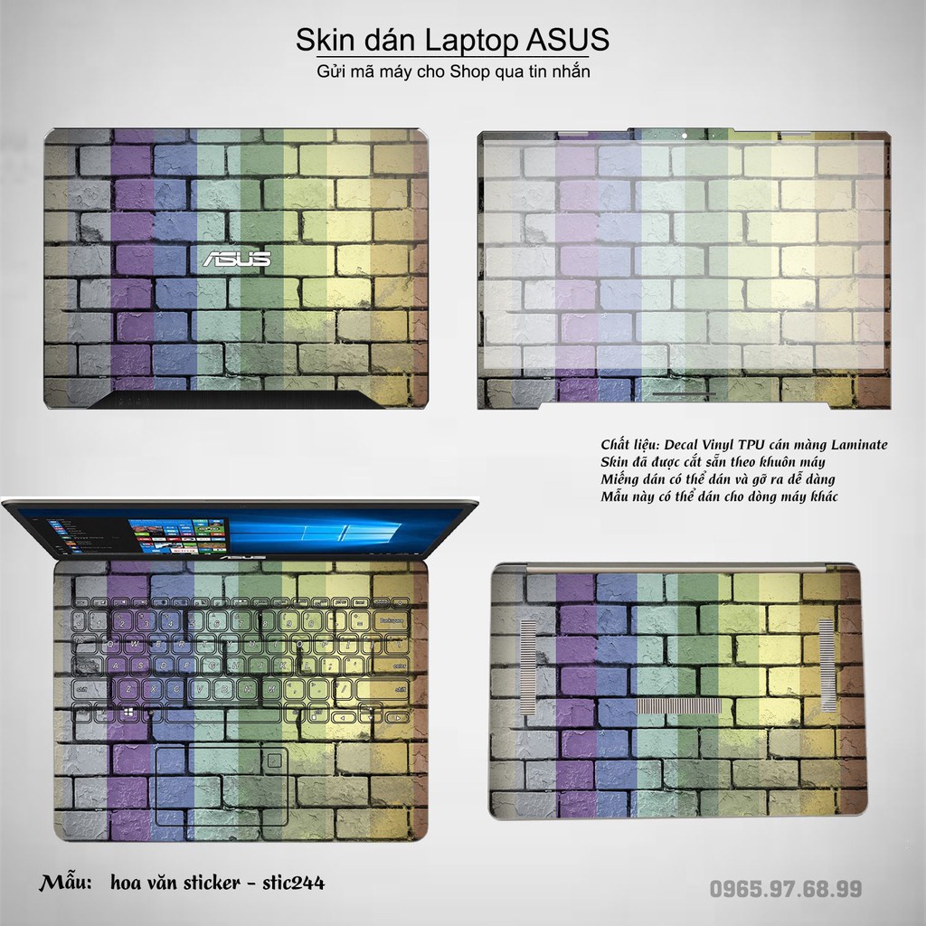 Skin dán Laptop Asus in hình Hoa văn sticker nhiều mẫu 39 (inbox mã máy cho Shop)