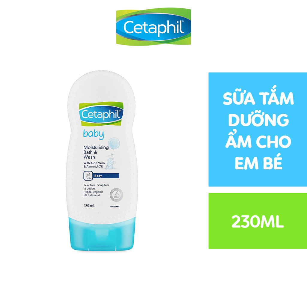 Sữa tắm dưỡng ẩm dịu lành cho bé Cetaphil Baby Moisturizing Bath & Wash 230ml