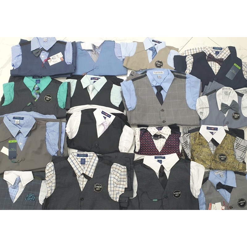 Set vest bé trai 4 món xuất dư xịn