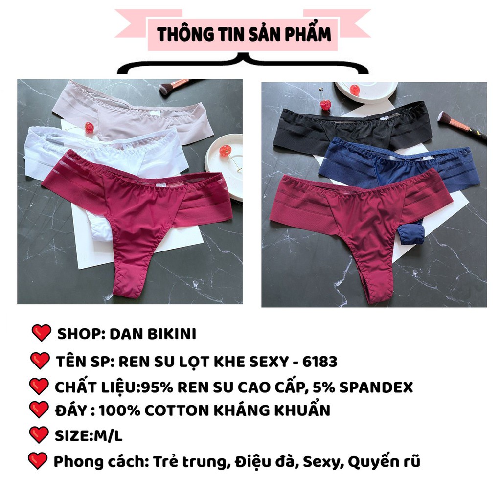 Quần Lót Lọt Khe - Quần Lót Lọt Khe Đúc Su phối hông ren cánh tiên mỏng mát mềm mại quyến rũ mã 6183