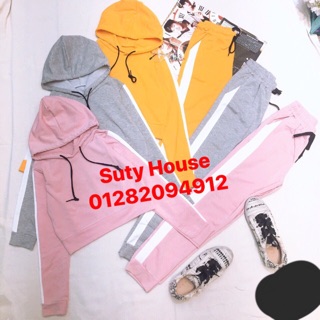 Bộ thun croptop phối mũ cao cấp