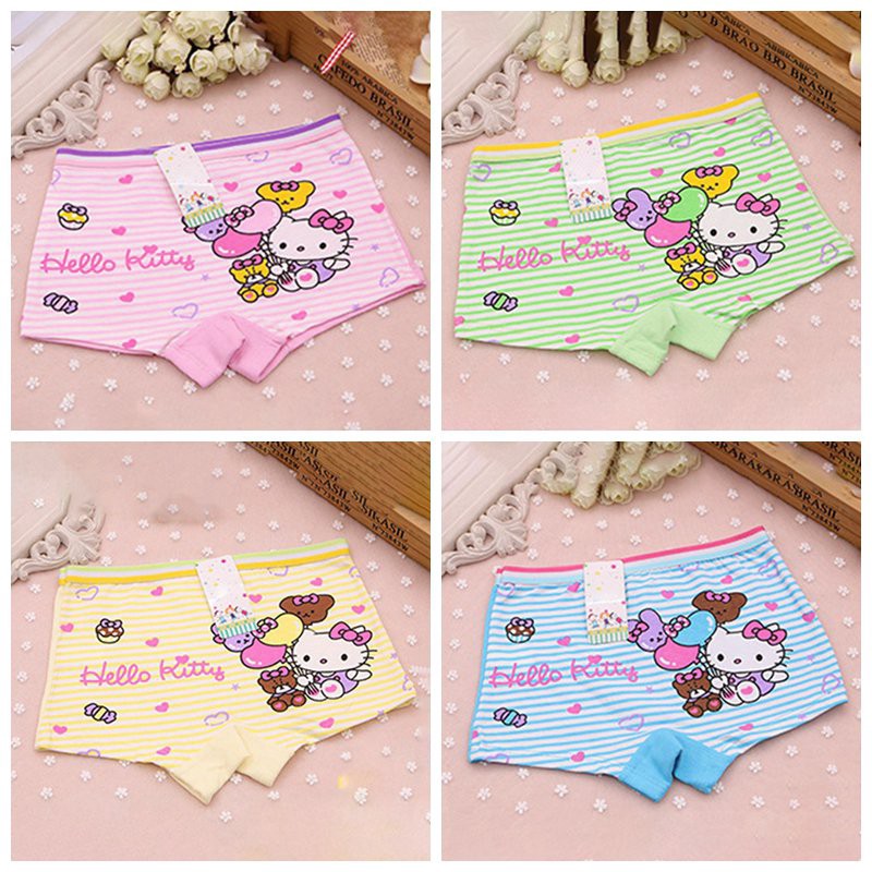 Set 4 Quần Lót Cotton Thoáng Khí Cho Bé Gái