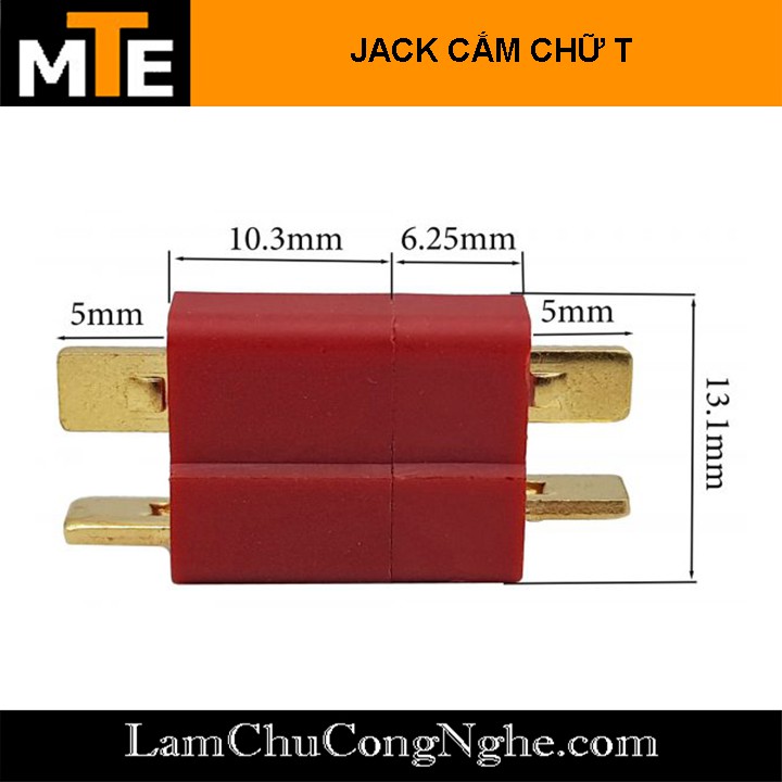 Cặp Jack nối chữ T đực - cái công suất lớn 120A