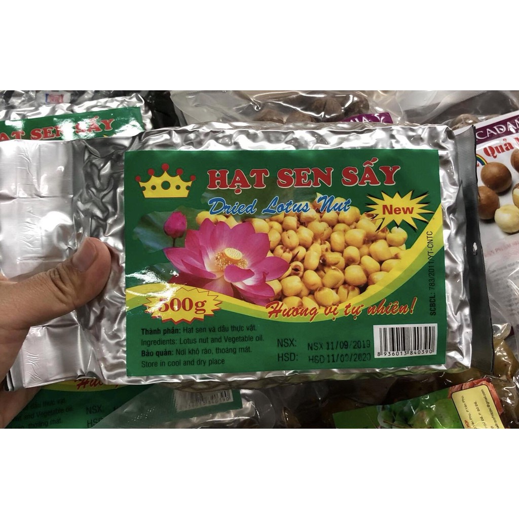 500gr hạt sen sấy gói hút chân không