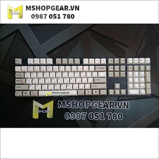 Keycap song ngữ Anh - Nhật Bản thick pbt oem profile modifier xám 108 keys