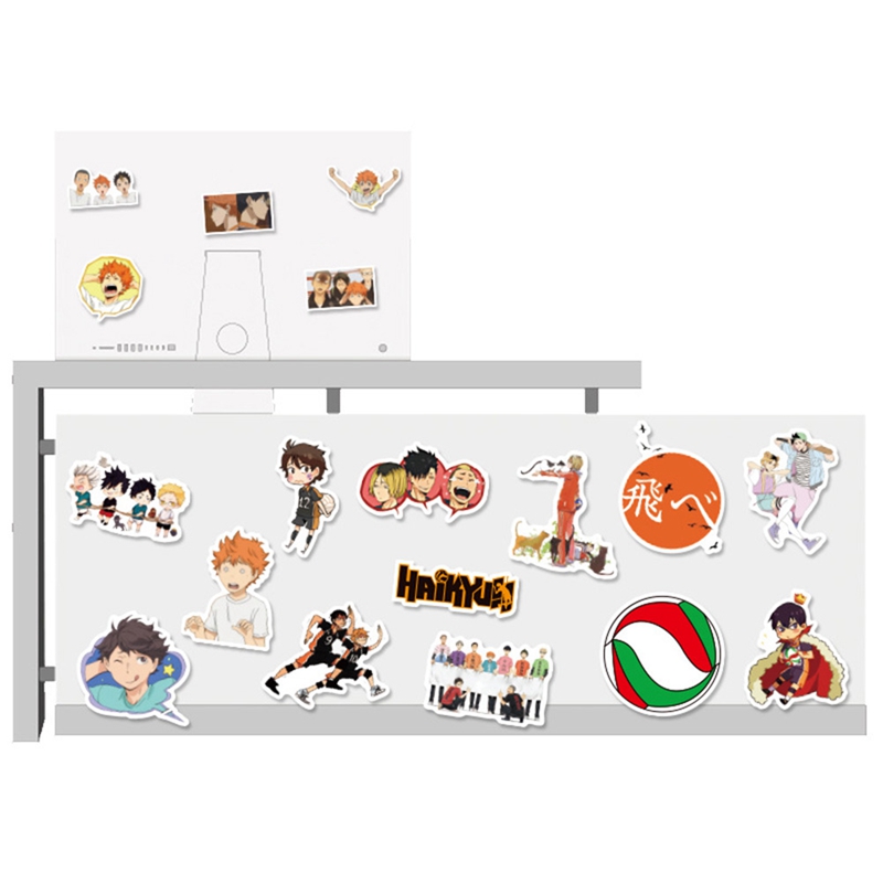 Bộ 50 Miếng Dán Anime Haikyuu Trang Trí Laptop Điện Thoại Ps4