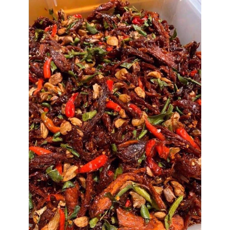 🍃 500GR KHÔ BÒ HỒNG NGỰ ĐẬP CHÁY TỎI LÁ CHANH NGON 🍃 | BigBuy360 - bigbuy360.vn