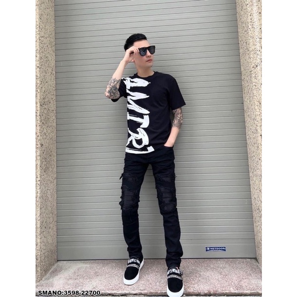 Áo thun nam cổ tròn, áo phông nam cotton không xù lông phối in chữ form dáng chuẩn thun lạnh mát