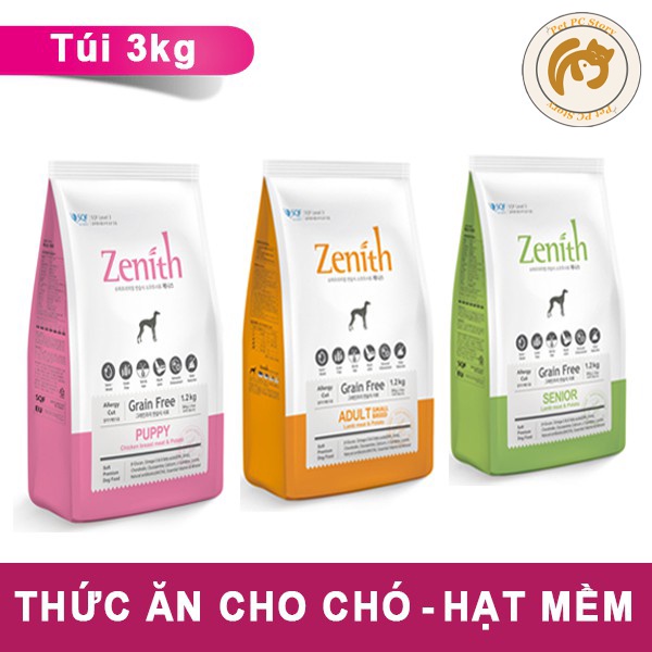 Thức Ăn Hạt Mềm Zenith Hàn Quốc Cho Chó 3kg - petpcstory