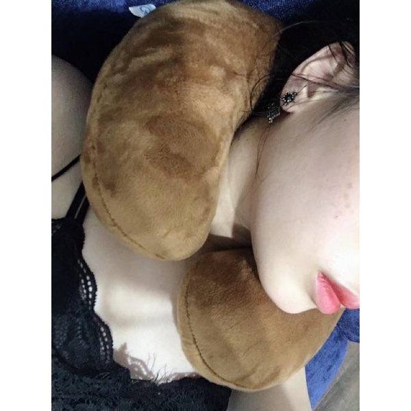 Gối Chữ U Hình Trái Bơ Kê Cổ Siêu Êm Mềm Đẹp