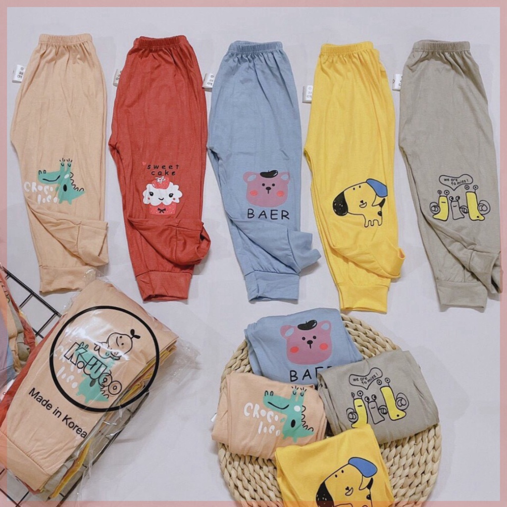 Quần dài cho bé trai và bé gái LILIKIDS chất thun lạnh tránh mỗi ngủ điều hòa cho bé QCD11
