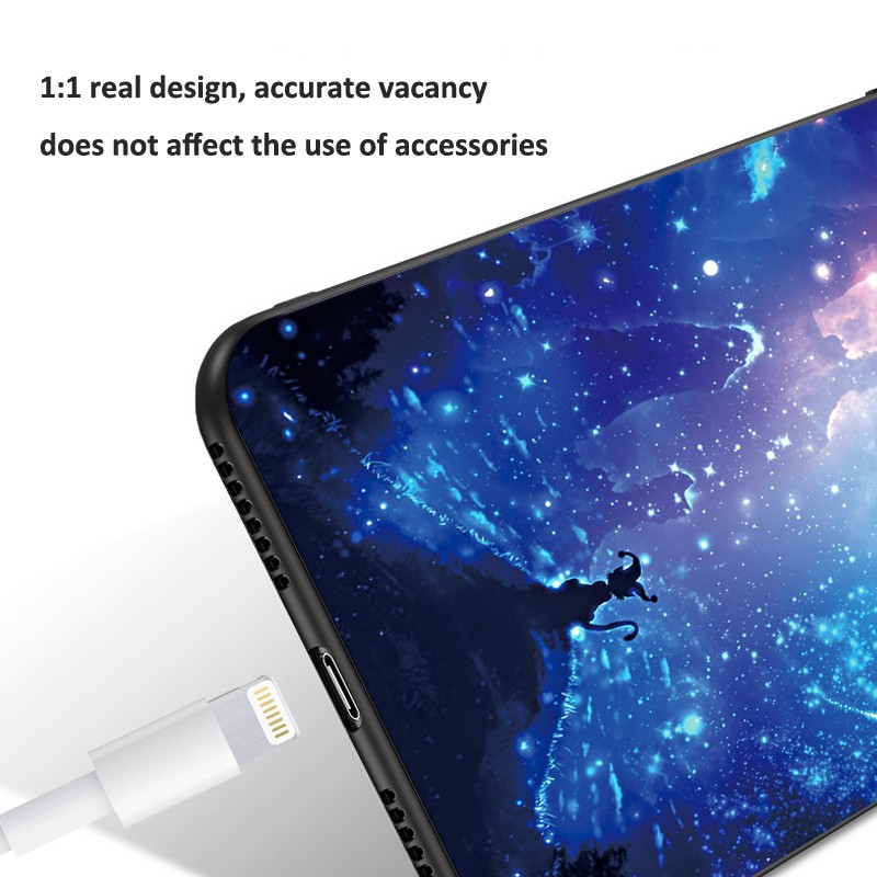 Ốp Lưng Mặt Kính Dạ Quang Thời Trang Cho Xiaomi Redmi Note 8 8 Pro Redmi K20 K20 Pro Redmi 5 Plus Mi 9 Mi 10