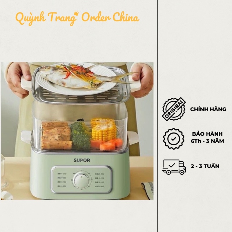 Nồi hấp hai tầng Supor 9L tiện dụng đa năng - Quỳnh Trang Order China