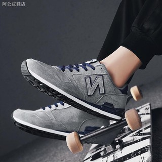 Giày Thể Thao Da Lộn Kiểu Dáng Năng Động Cho Nam